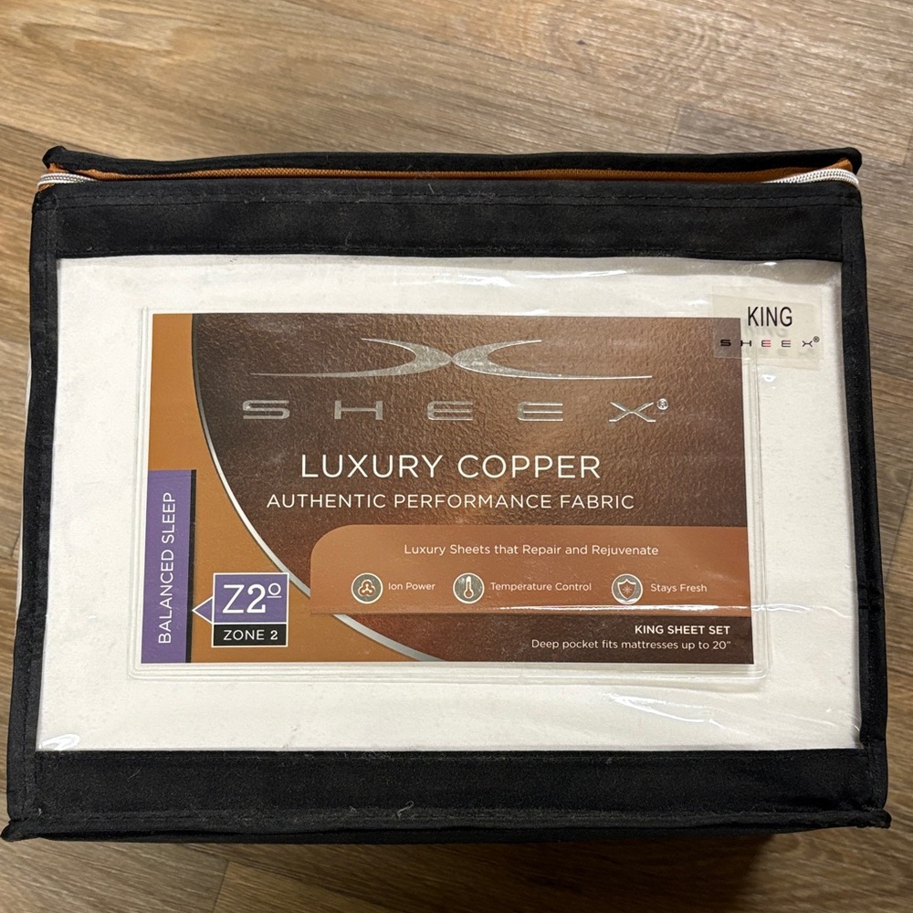 Sheex Luxury Copper King Sheet Set - Cream